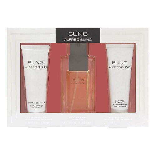 Sung 3 Piece Gift Set 3.4 Oz Eau De Toilette Spray
2.5 Oz Body Lotion
2.5 Oz Shower Gel