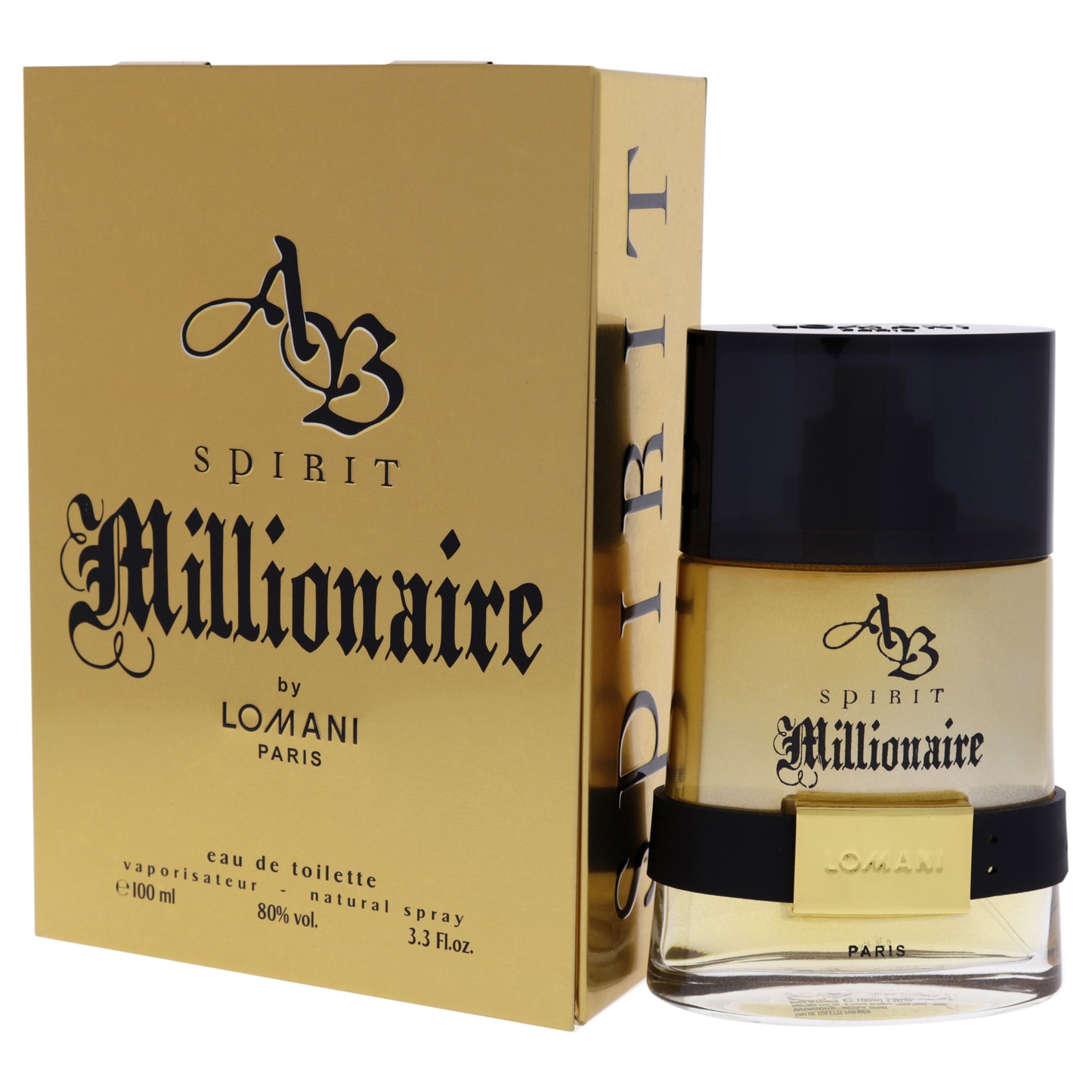 AB Spirit Millionaire by Lomani for Men - 3.3 oz EDT Spray