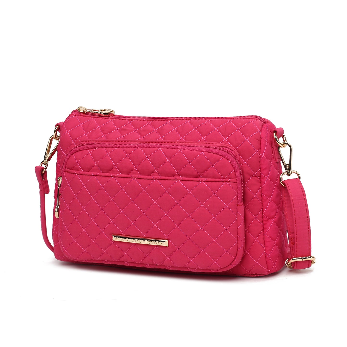 MKF Collection Rosalie Solid Quilted Cotton Women Shoulder Bag by Mia K