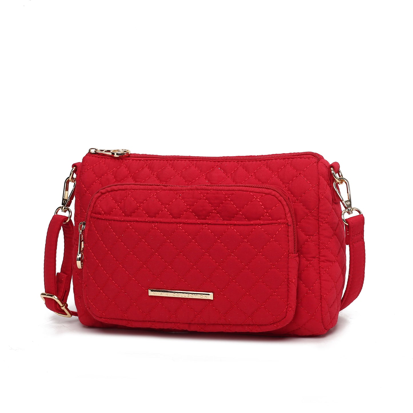 MKF Collection Rosalie Solid Quilted Cotton Women Shoulder Bag by Mia K