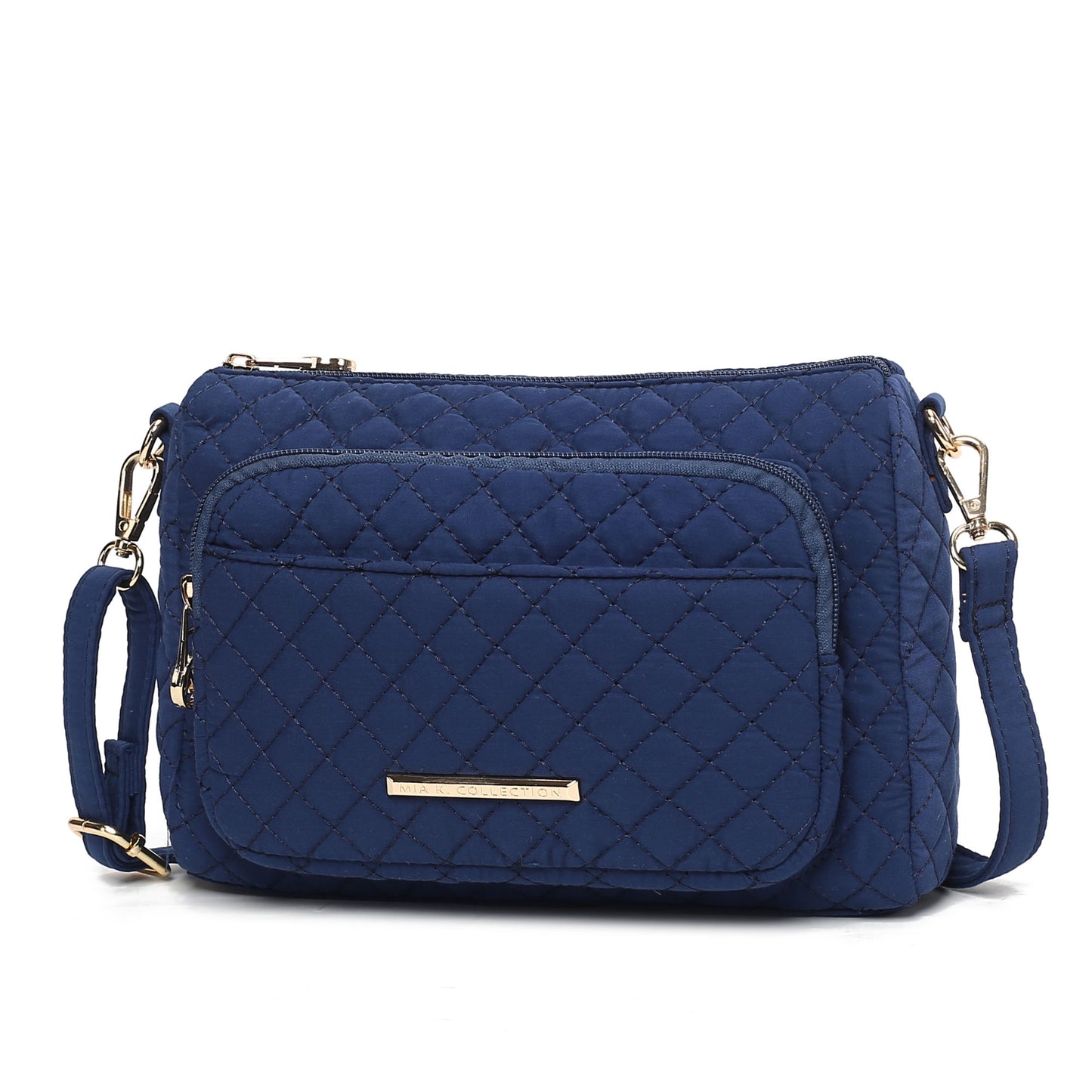 MKF Collection Rosalie Solid Quilted Cotton Women Shoulder Bag by Mia K