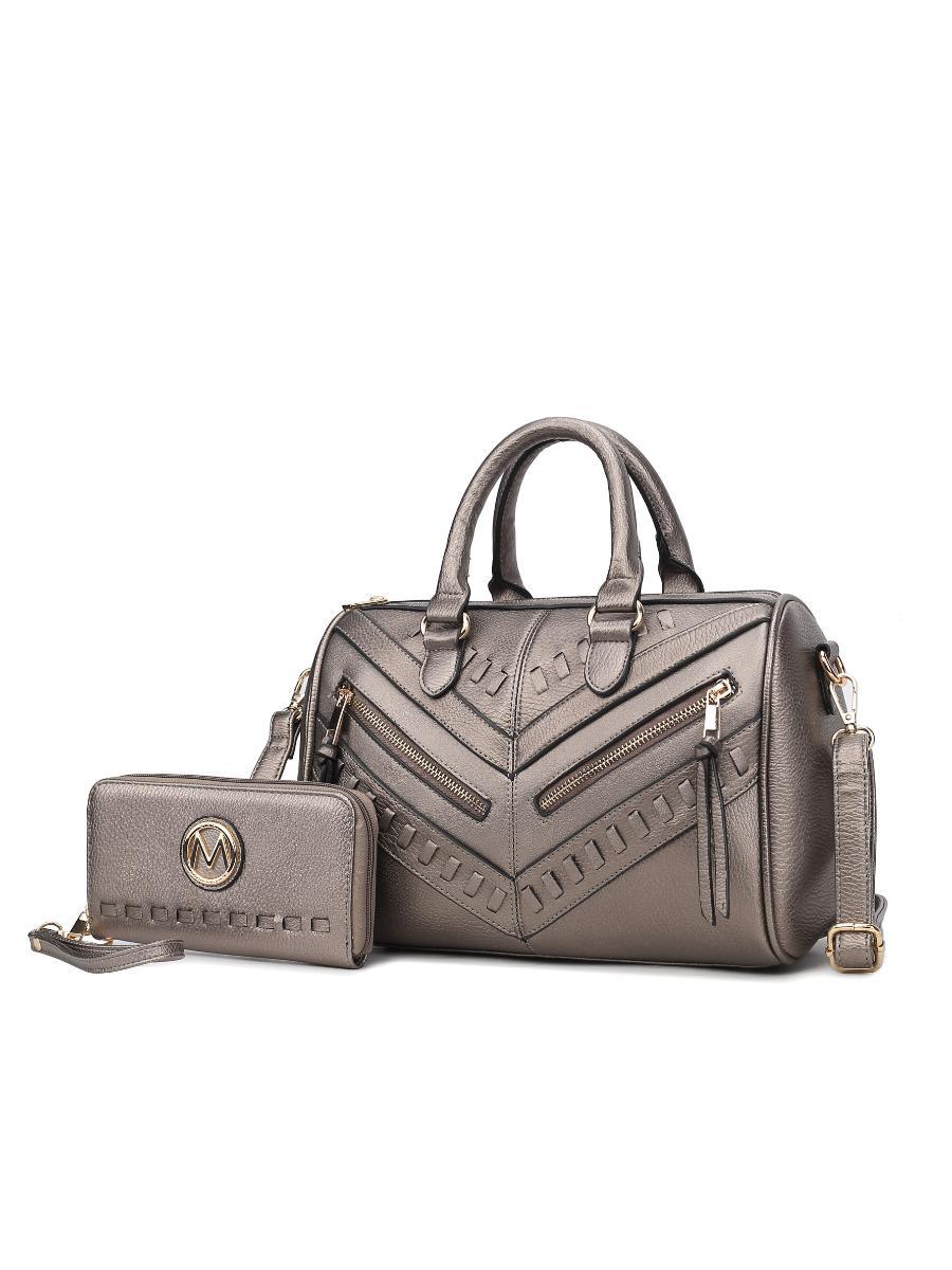 MKF Collection Lara Vegan Leather Women Satchel with wallet by Mia k