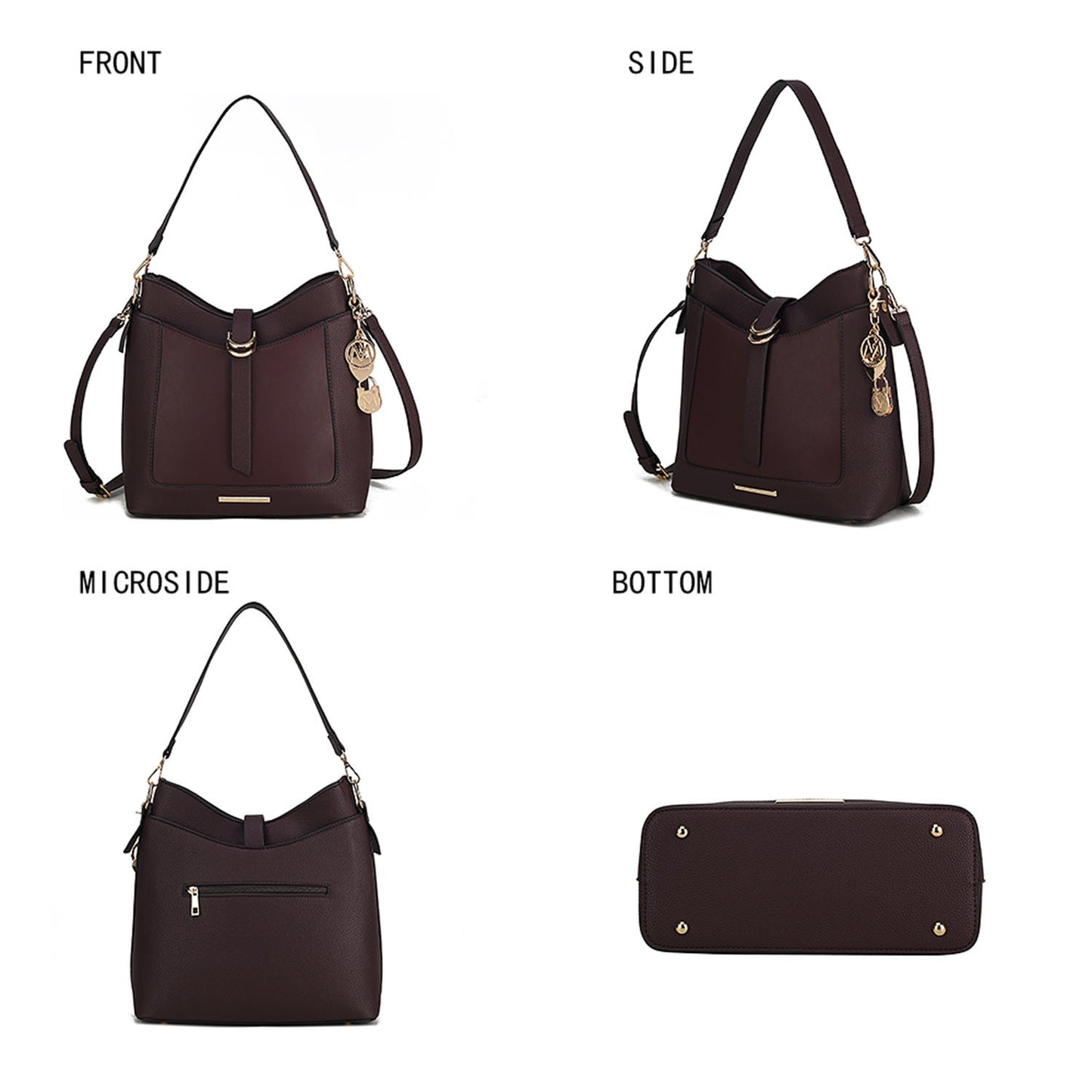 MKF Collection Geneva Vegan Leather Women Shoulder Bag by Mia K