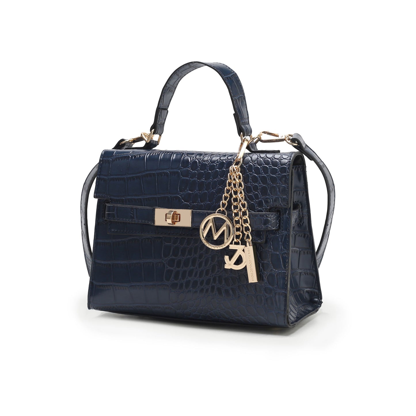 MKF Collection Naomi Satchel Handbag Crocodile Embossed Leather Crossover Womens by Mia K