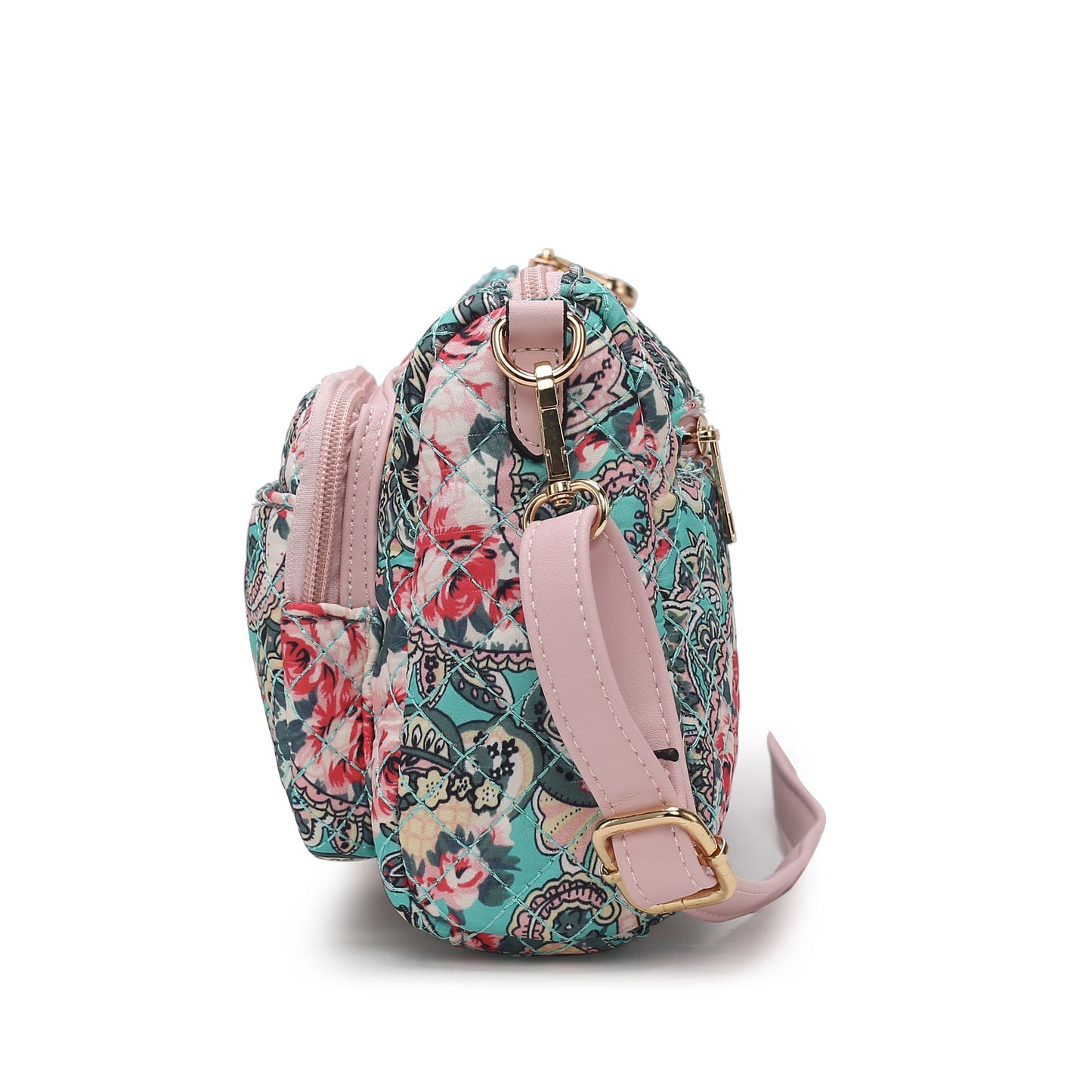MKF Collection Rosalie Cotton Botanical Pattern Women Shoulder Handbag by Mia k