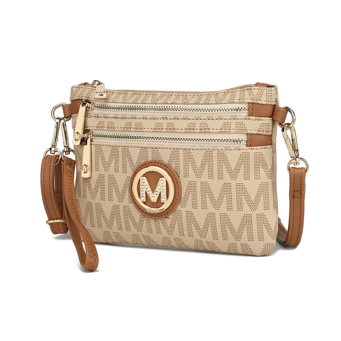 MKF Collection Geneve M Signature Crossbody & Wristlet by Mia k