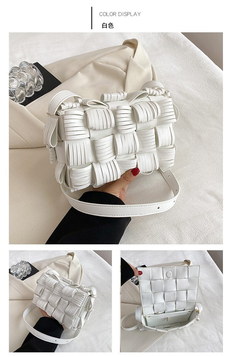 New Trendy Designed Women Handbags 2022 Summer Ladies PU Leather Solid Hollow Out Crossbody Bags Females Tassel Shoulder Bags