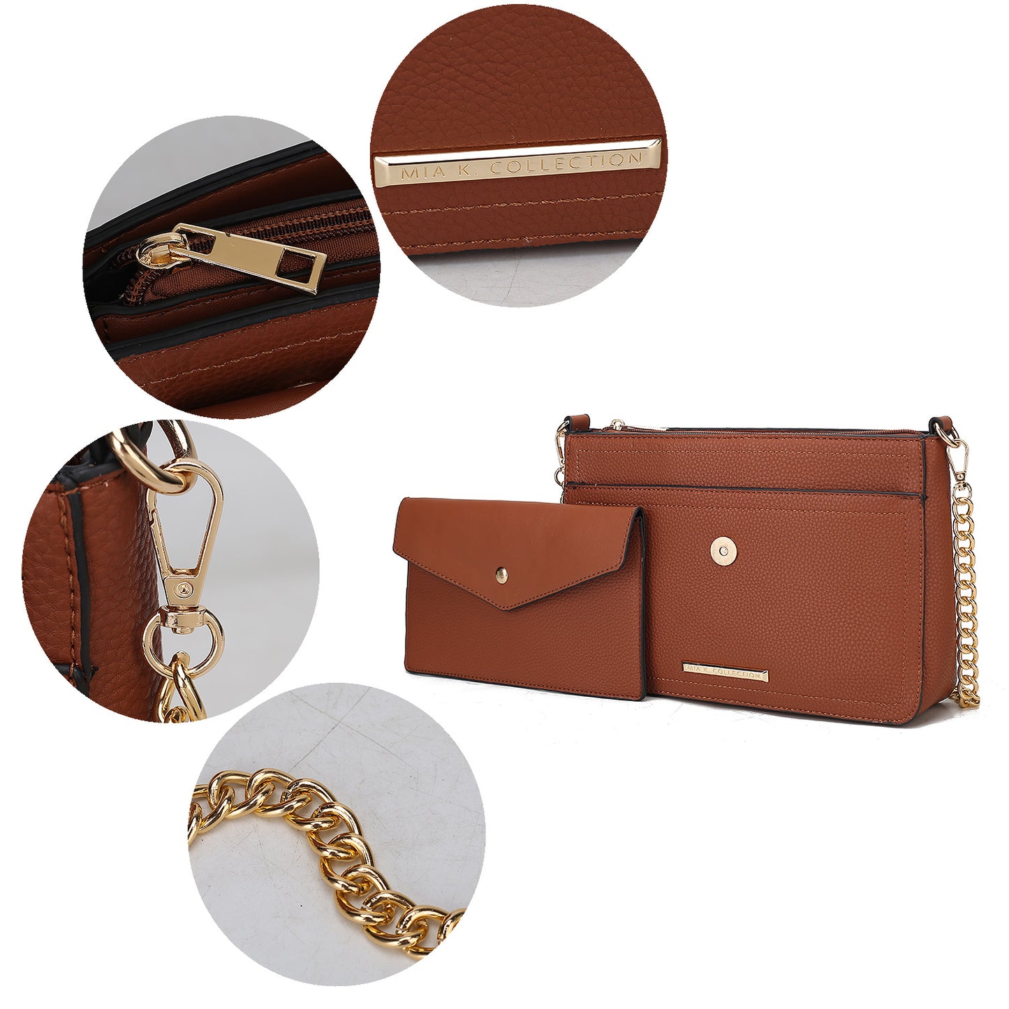 MKF Collection Maribel Crossbody Handbag Vegan Leather Women by Mia K