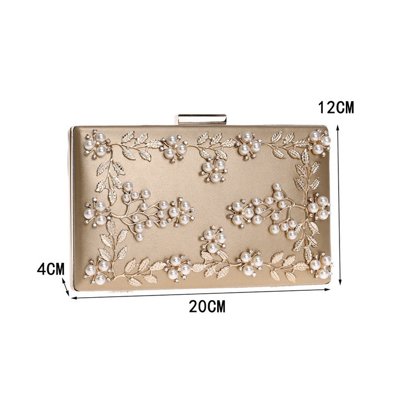 Clutch Bag Evening Bag Women's European And American Banquet Bag Flower Evening Bag