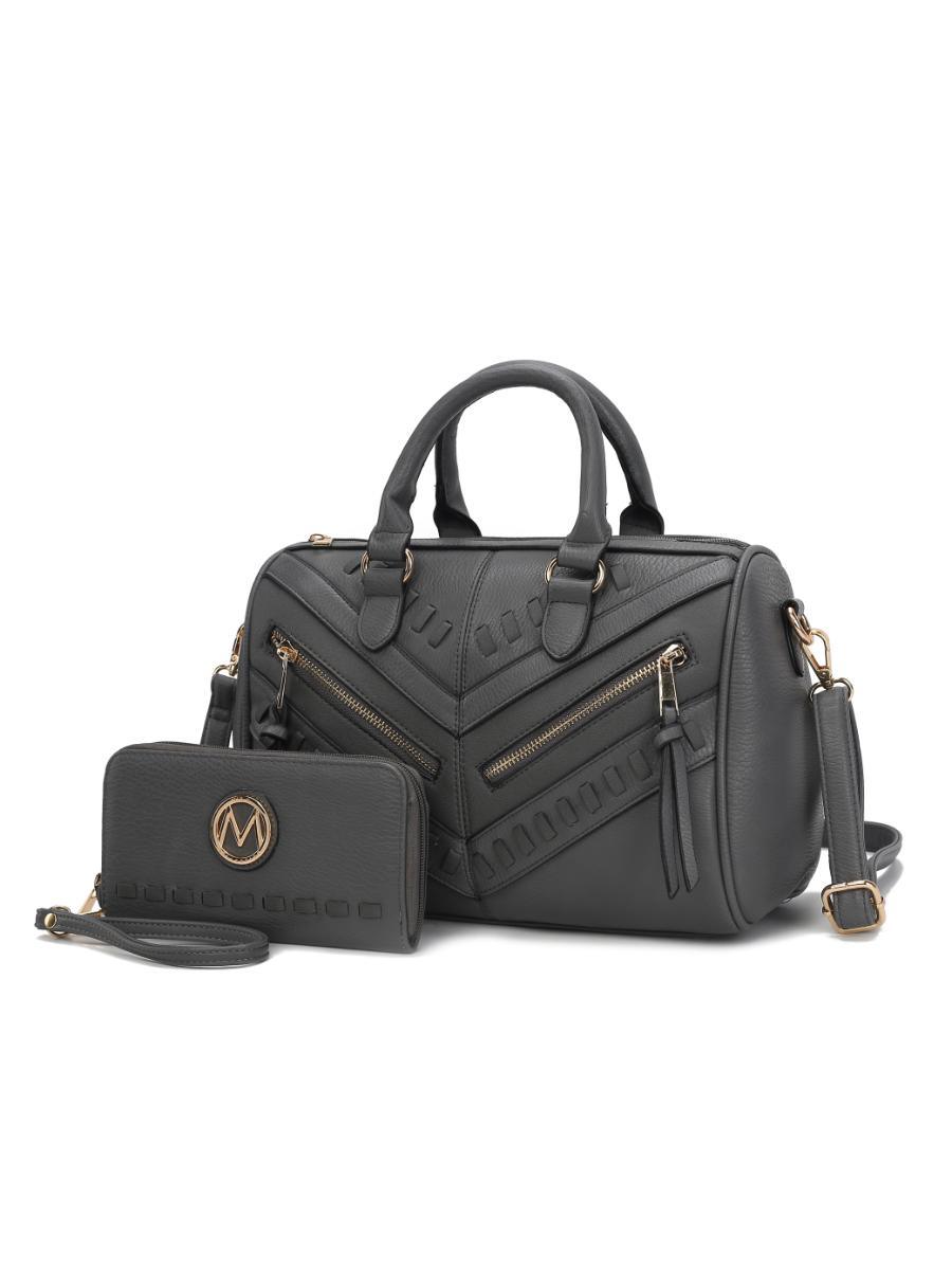 MKF Collection Lara Vegan Leather Women Satchel with wallet by Mia k