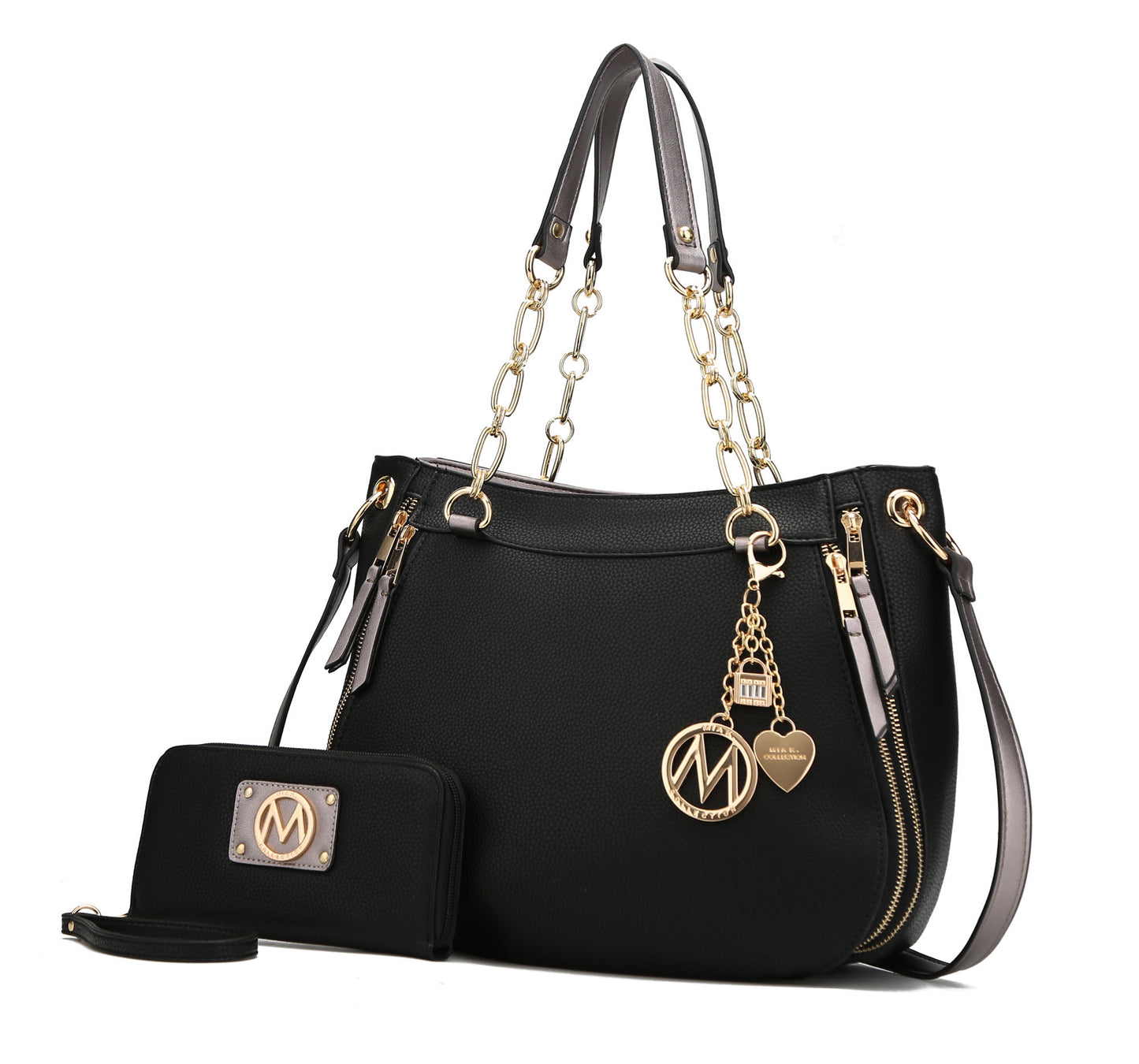 MKF Collection Lina Tote Handbag with Wristlet Wallet Vegan Leather Crossover Women's Purse by Mia K
