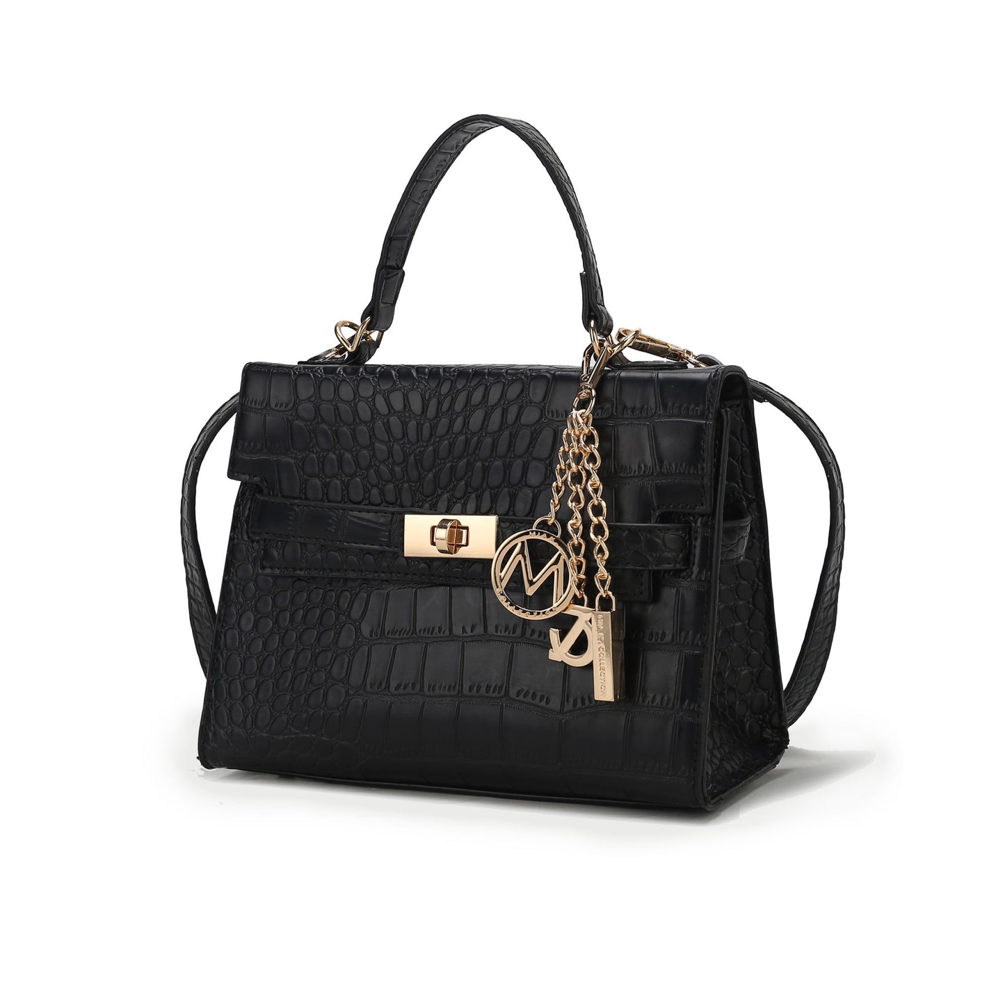 MKF Collection Naomi Satchel Handbag Crocodile Embossed Leather Crossover Womens by Mia K