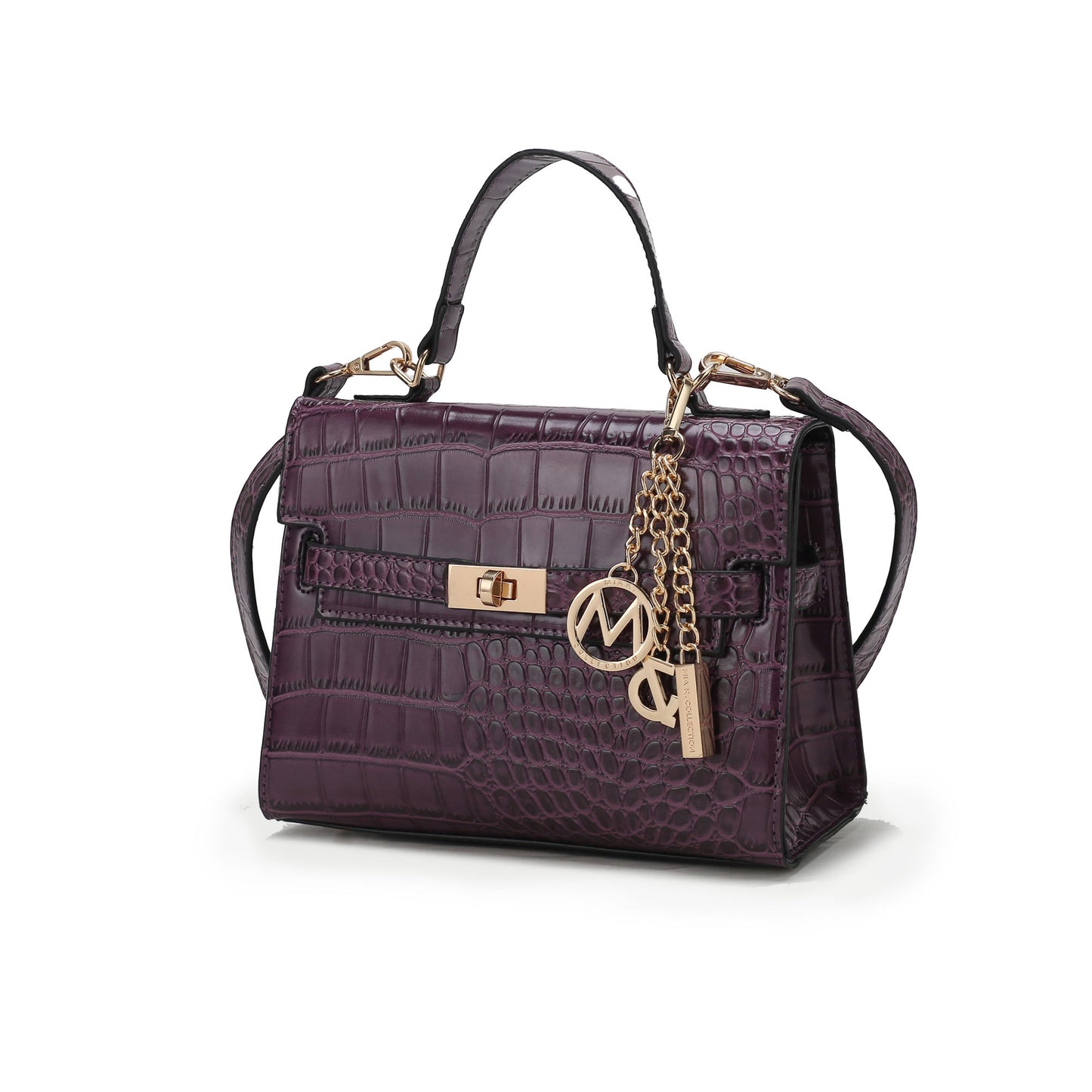 MKF Collection Naomi Satchel Handbag Crocodile Embossed Leather Crossover Womens by Mia K