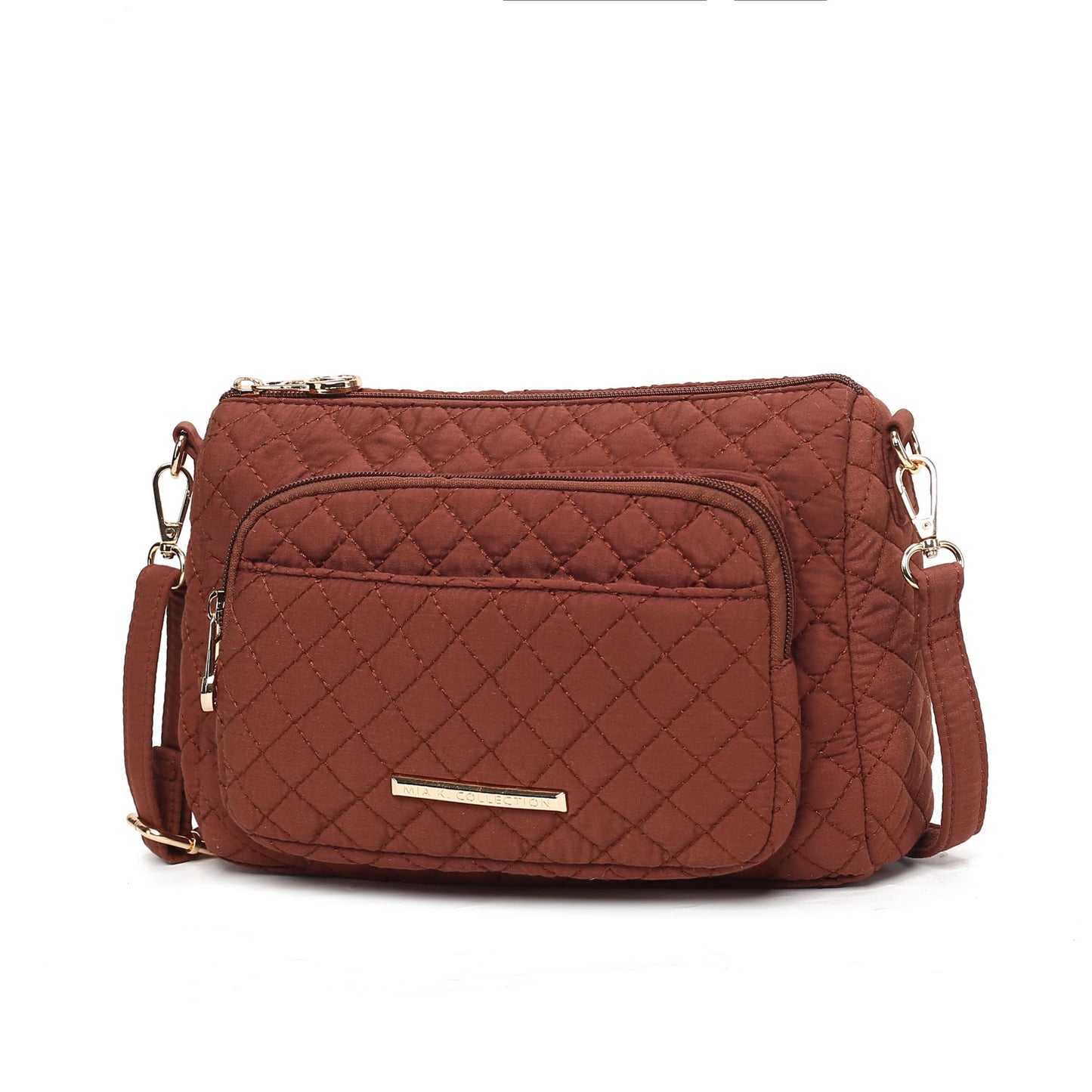 MKF Collection Rosalie Solid Quilted Cotton Women Shoulder Bag by Mia K