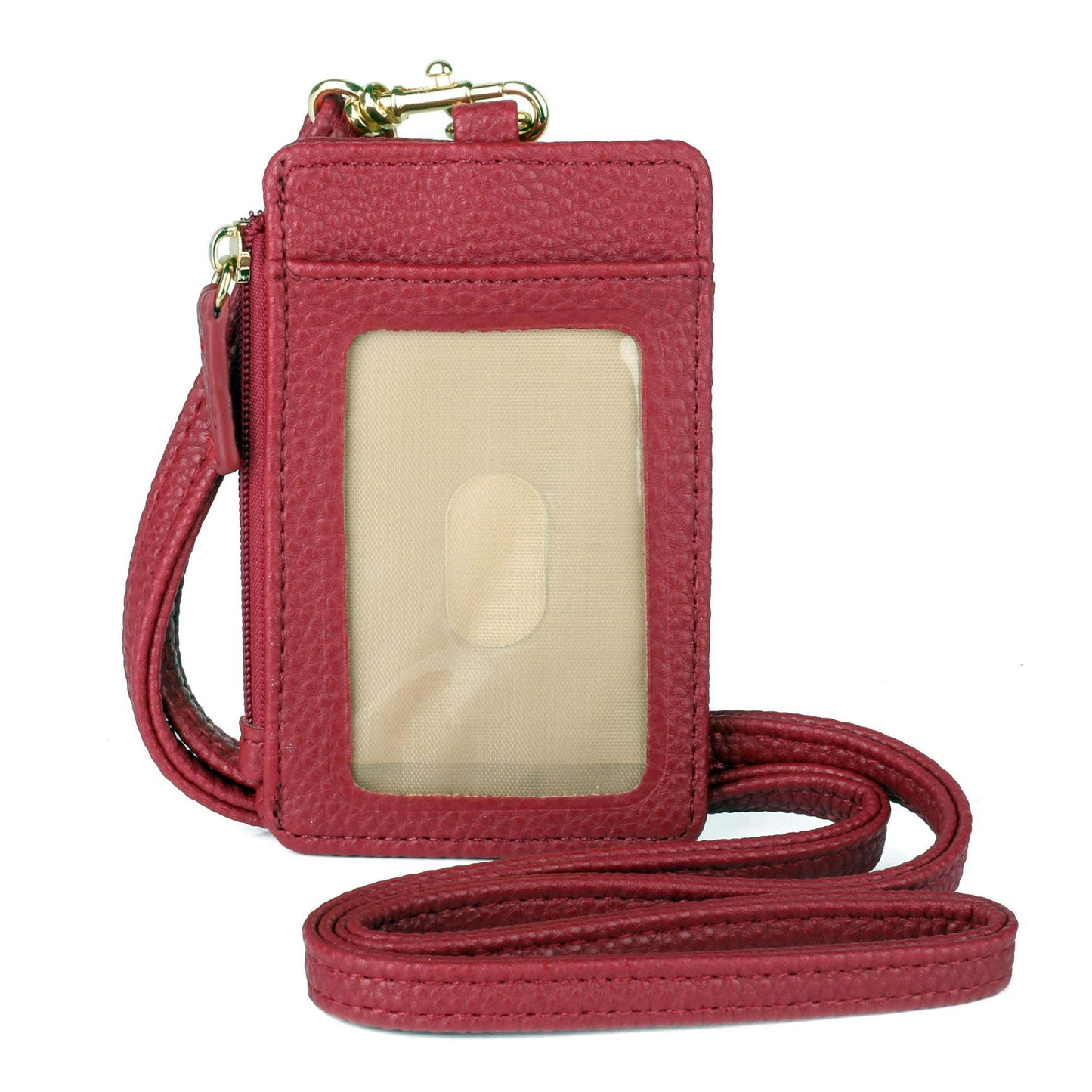 Julia Buxton Women's Pebble RFID Pik-Me-Up Convertible Lanyard, Red