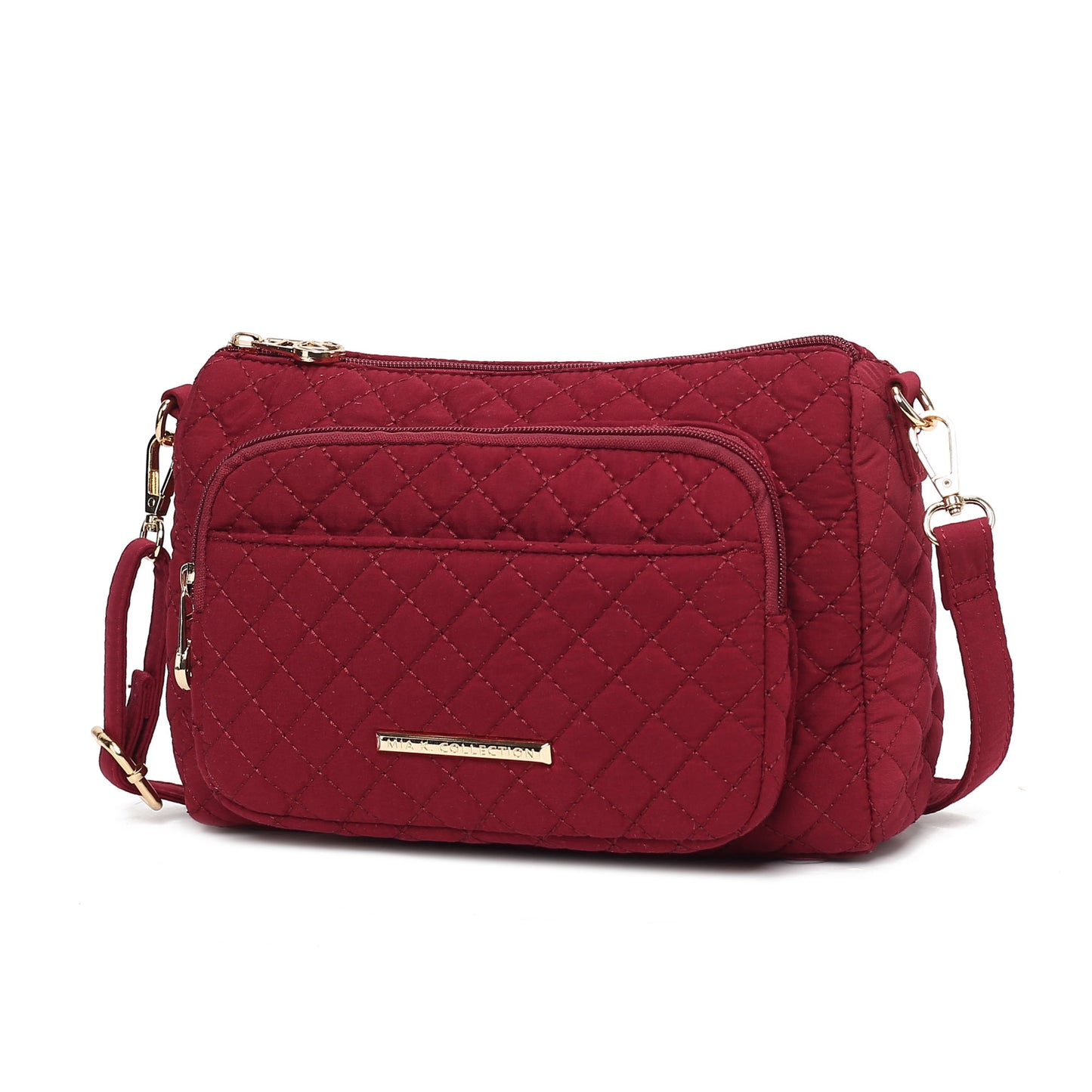 MKF Collection Rosalie Solid Quilted Cotton Women Shoulder Bag by Mia K