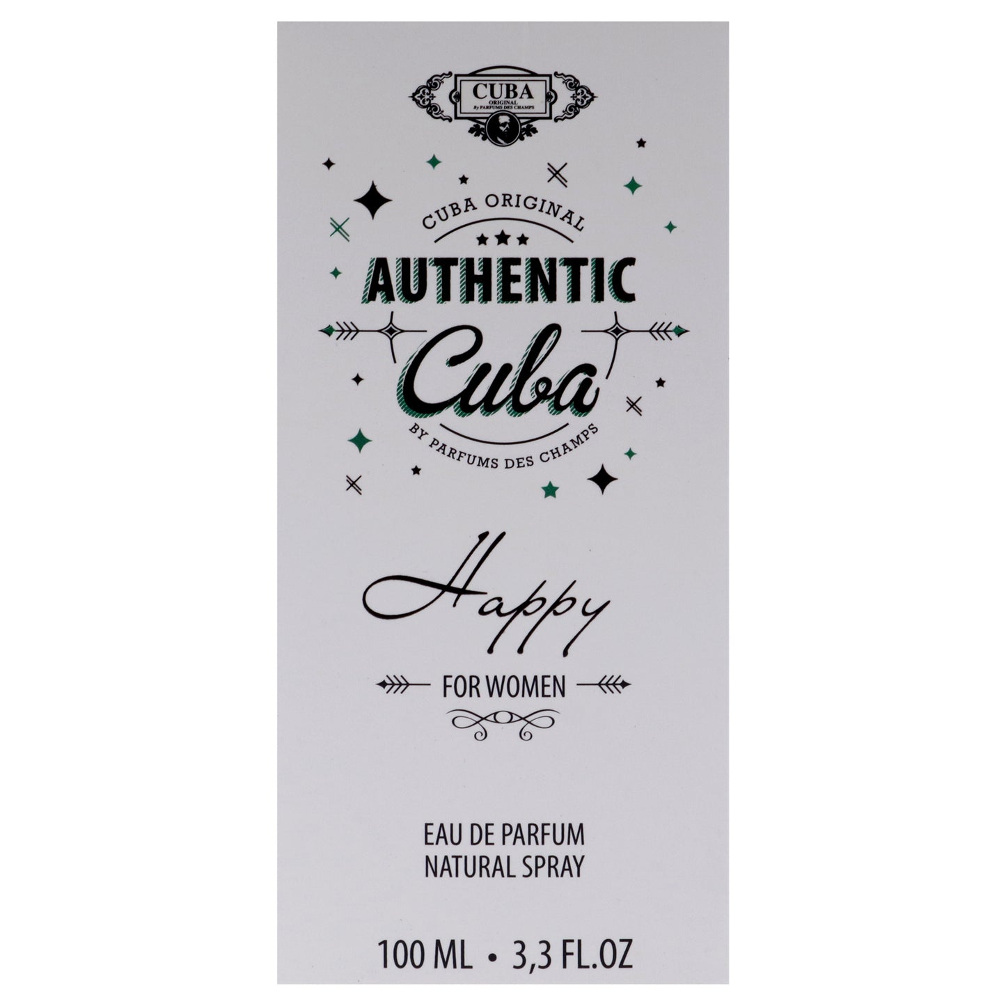 Cuba Authentic Happy by Cuba for Women - 3.3 oz EDP Spray
