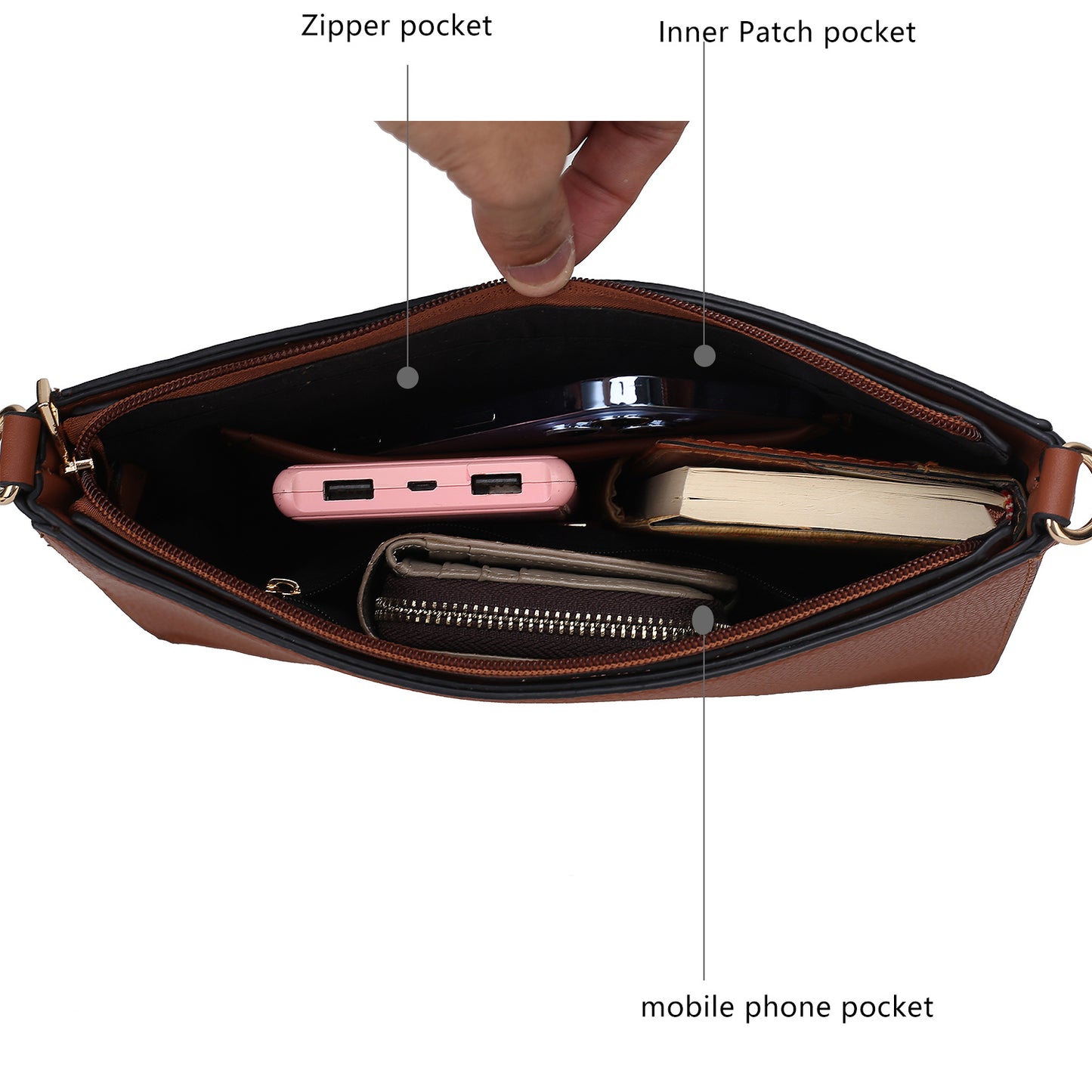 MKF Collection Maribel Crossbody Handbag Vegan Leather Women by Mia K