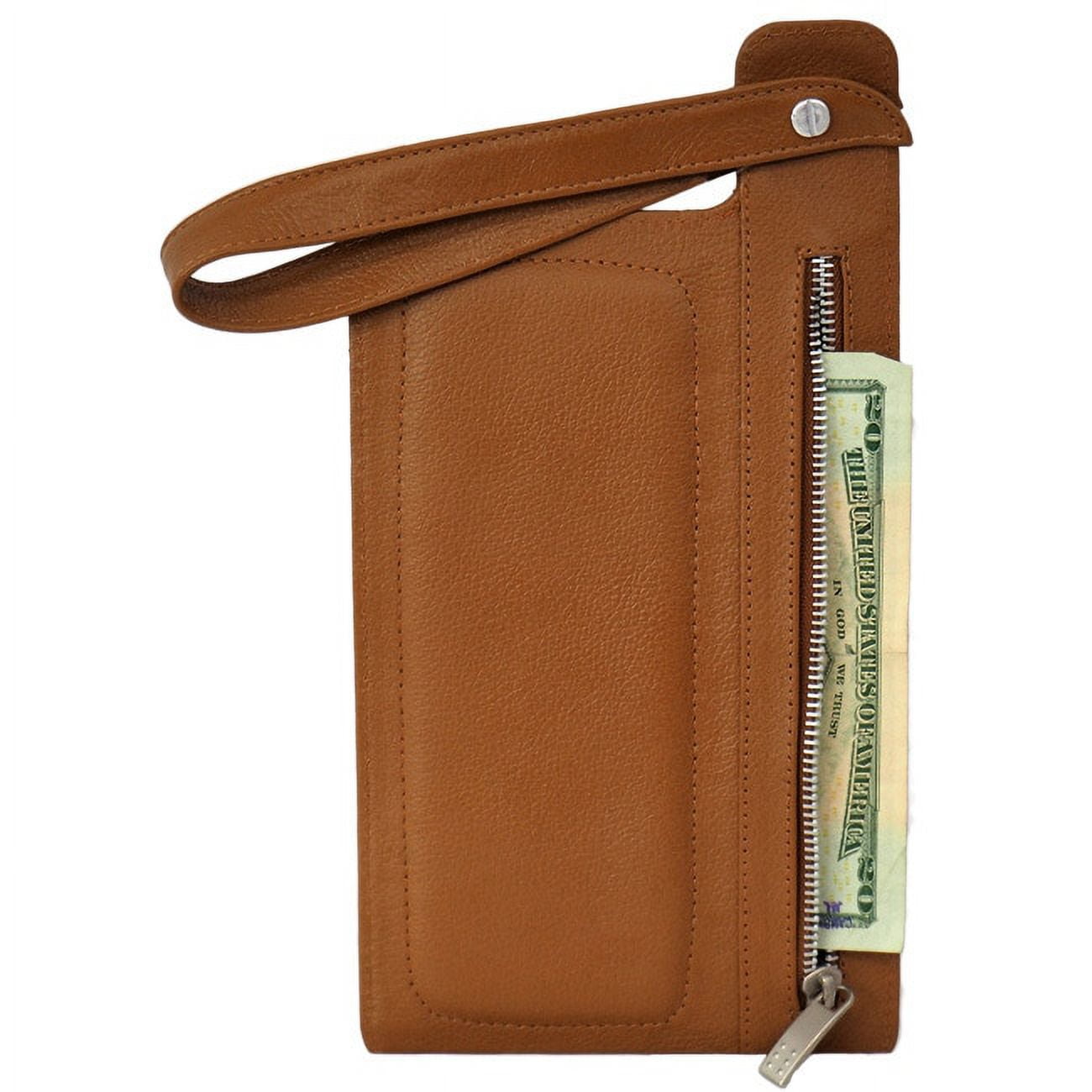Skinny Leather Organizer Wristlet