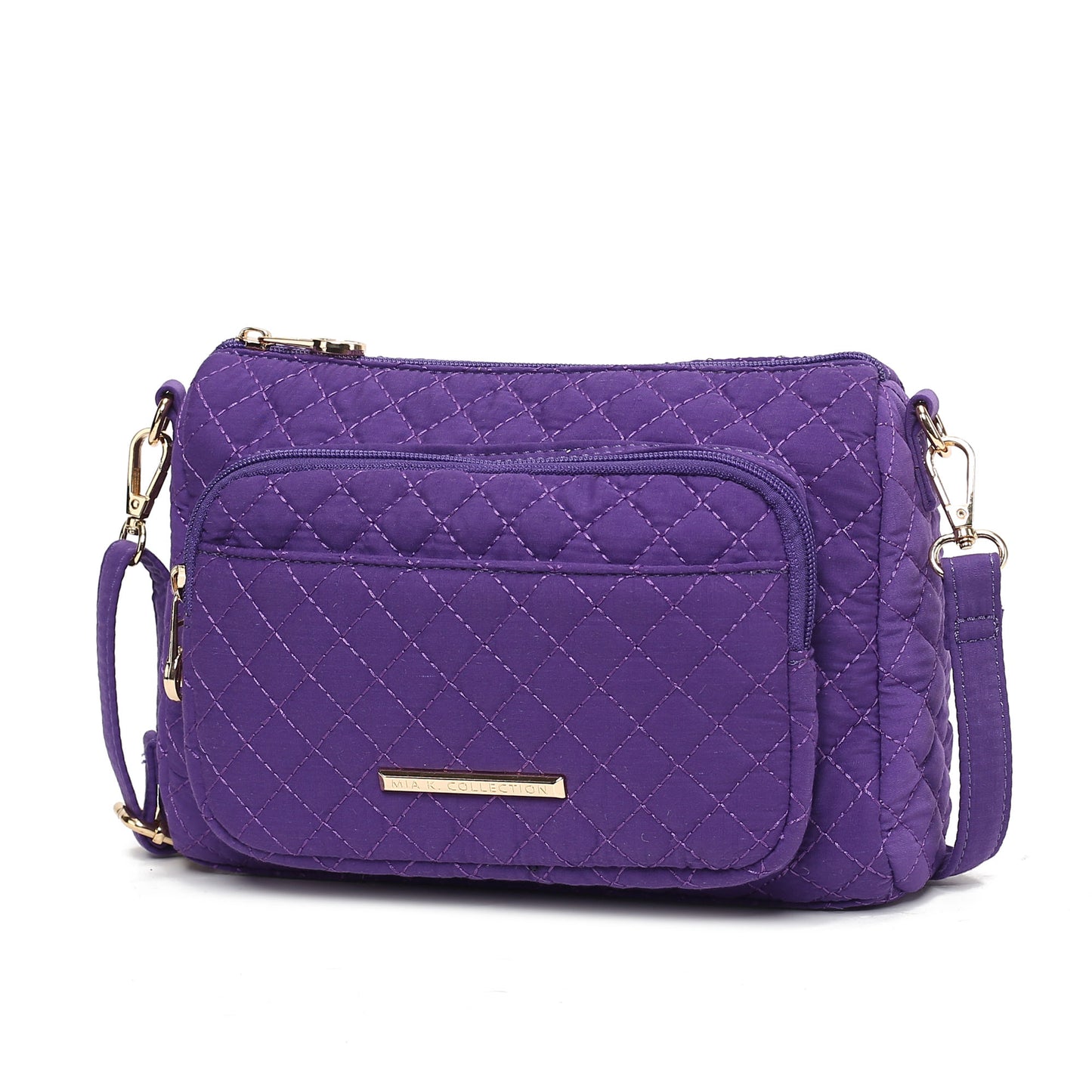 MKF Collection Rosalie Solid Quilted Cotton Women Shoulder Bag by Mia K
