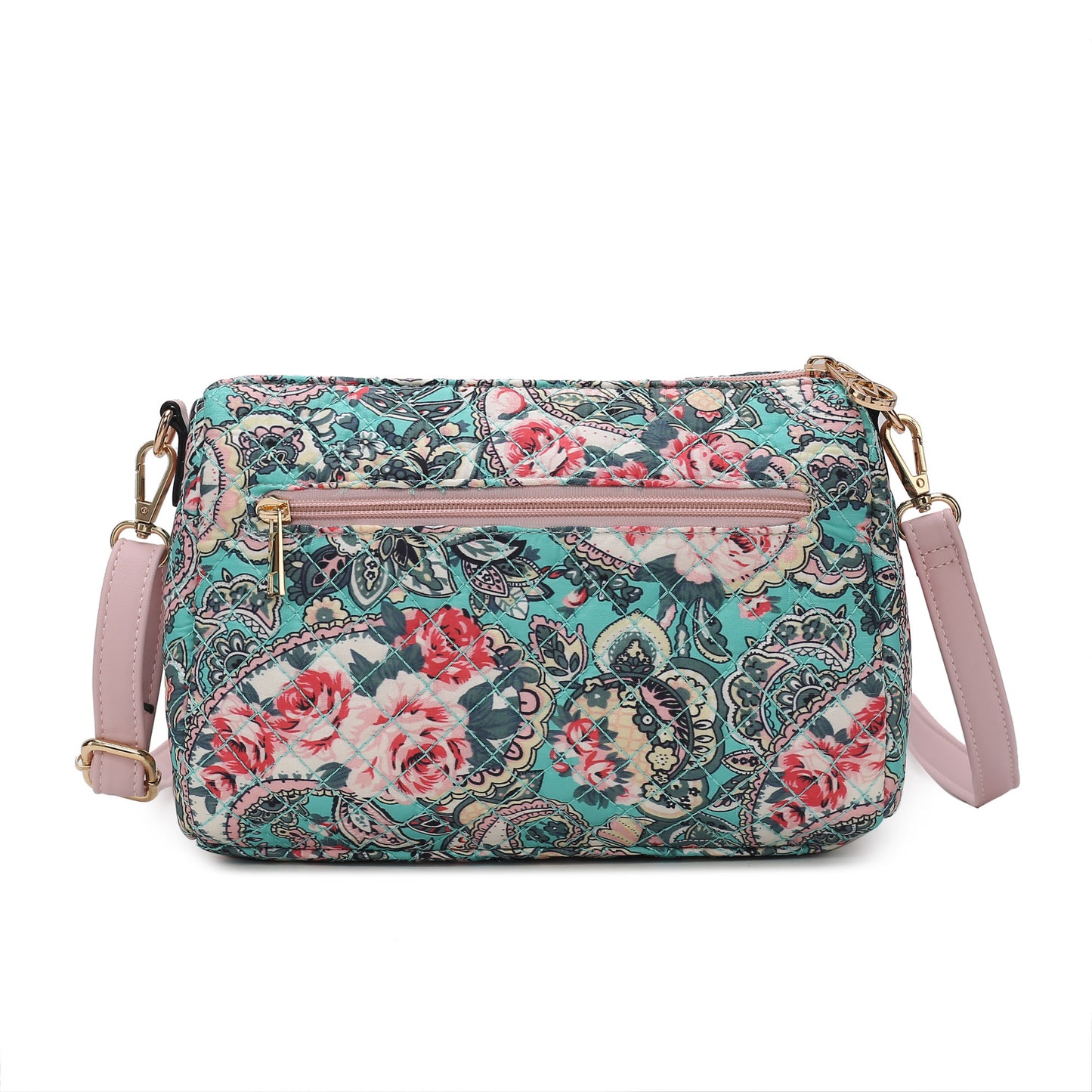 MKF Collection Rosalie Cotton Botanical Pattern Women Shoulder Handbag by Mia k
