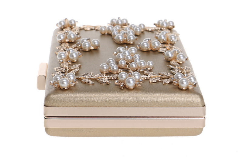 Clutch Bag Evening Bag Women's European And American Banquet Bag Flower Evening Bag