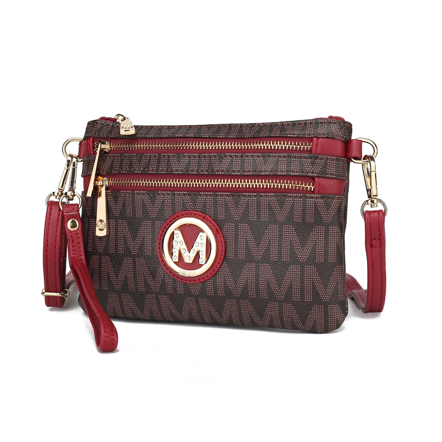 MKF Collection Geneve M Signature Crossbody & Wristlet by Mia k
