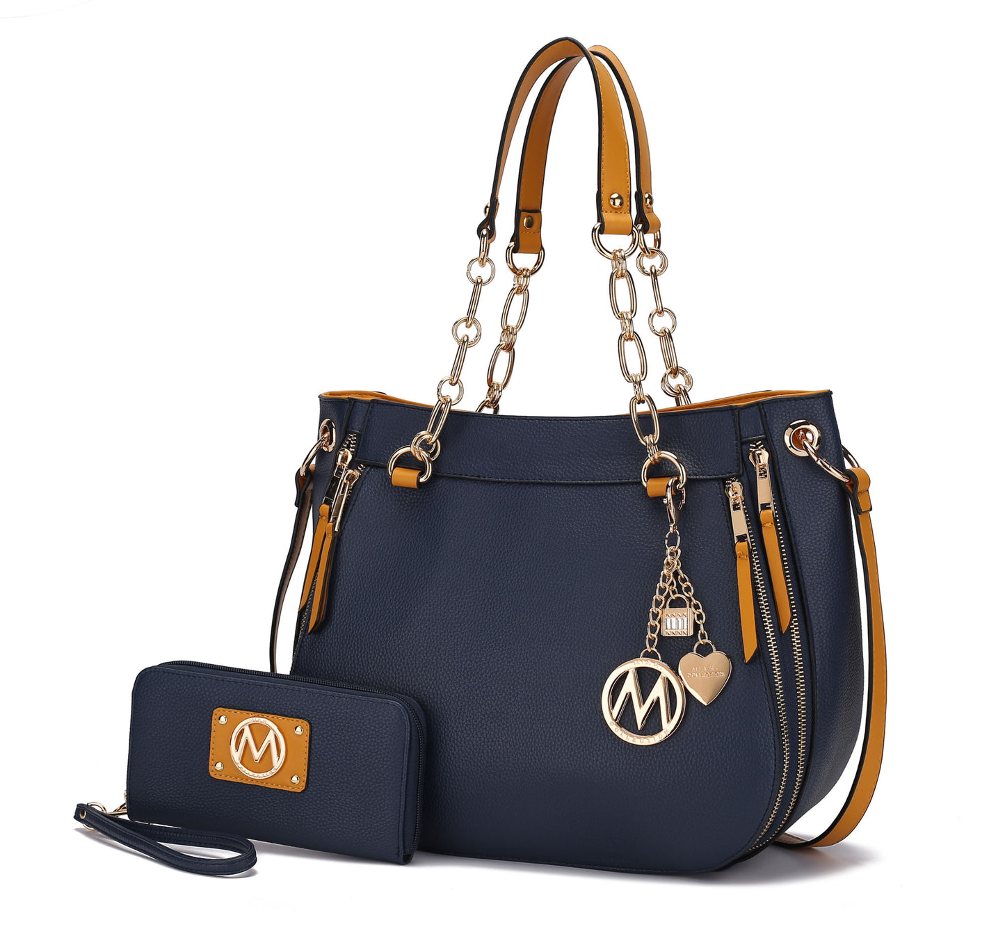 MKF Collection Lina Tote Handbag with Wristlet Wallet Vegan Leather Crossover Women's Purse by Mia K