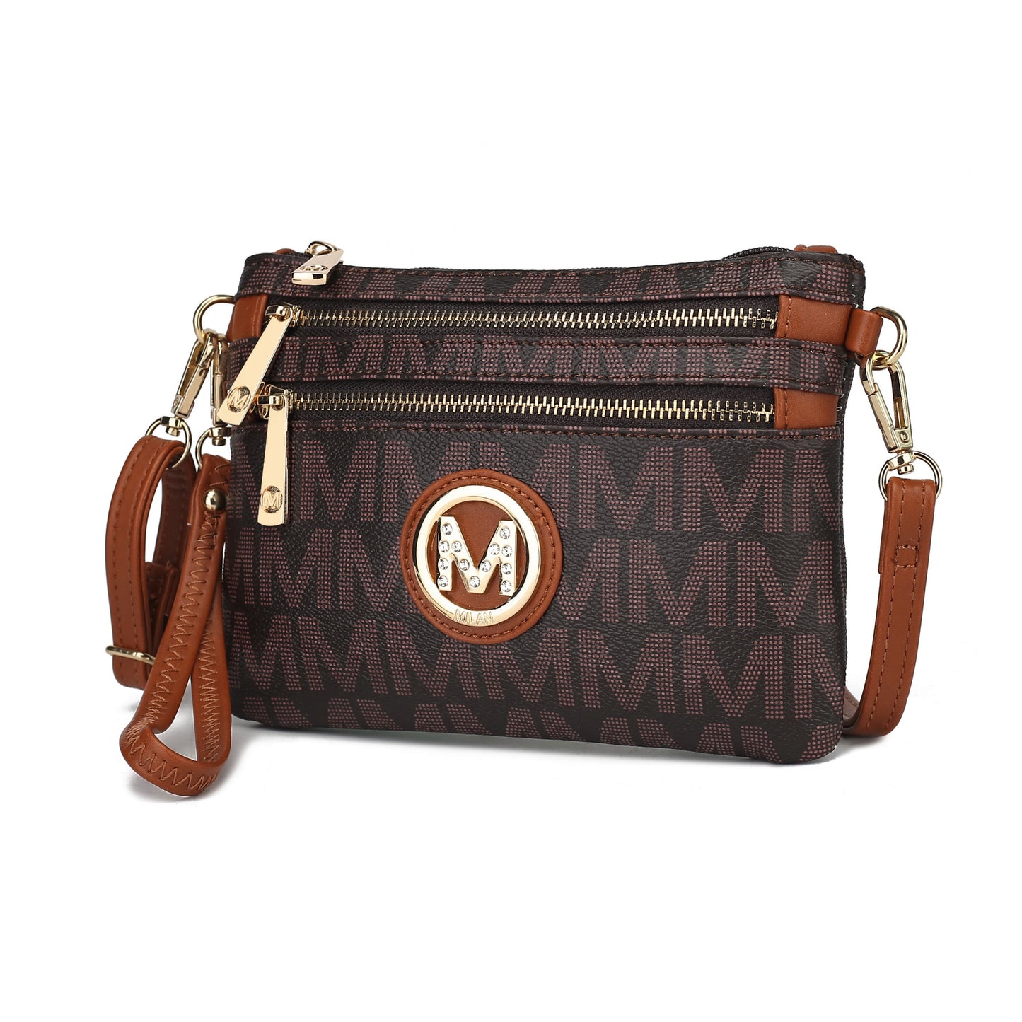 MKF Collection Geneve M Signature Crossbody & Wristlet by Mia k