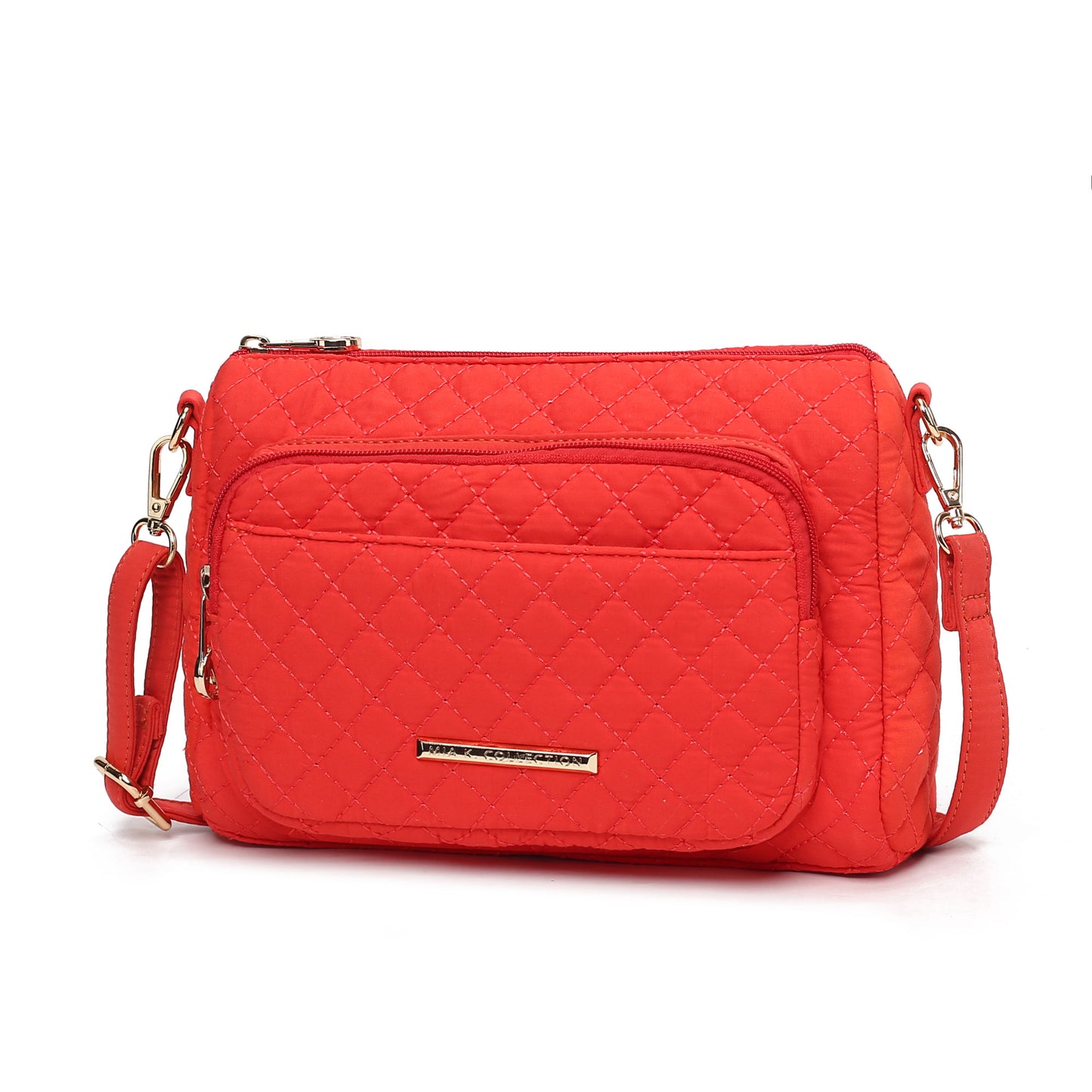 MKF Collection Rosalie Solid Quilted Cotton Women Shoulder Bag by Mia K