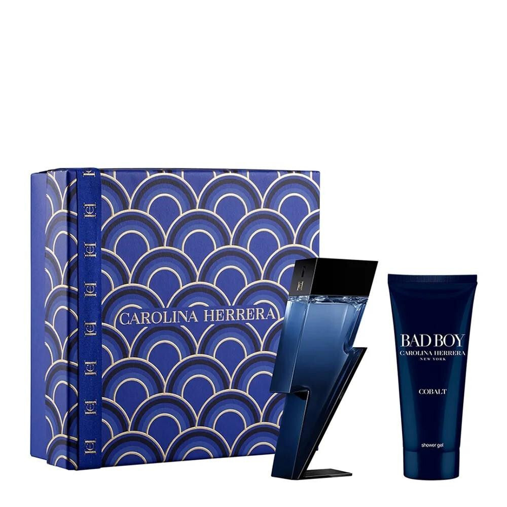 Carolina herrera bad boy cobalt 2 pcs set: 3.4 eau de parfum electrique spray + 3.4 shower gel