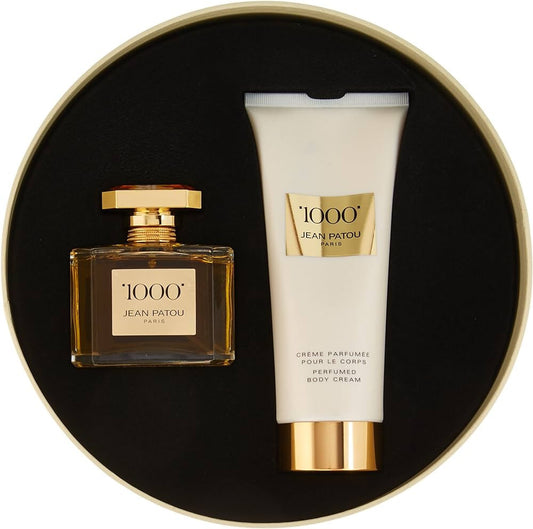 Jean patou 1000 2 pcs set for women: 2.5 eau de parfum spray + 6.7 body cream