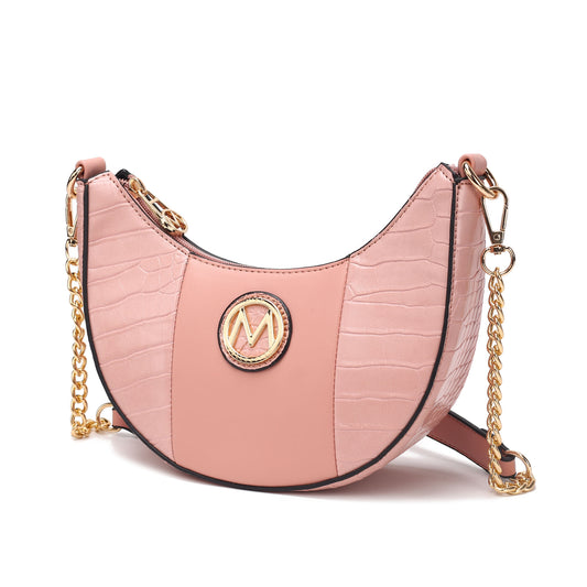 MKF Collection Amira Crocodile Embossed Vegan Leather Women Shoulder Bag by Mia K