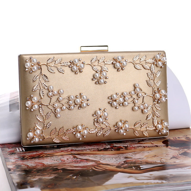 Clutch Bag Evening Bag Women's European And American Banquet Bag Flower Evening Bag