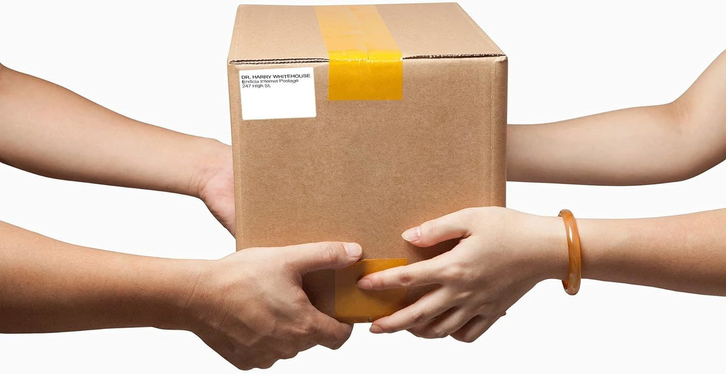 30080 Pack of White Thermal Transfer Labels 2" x 1.5" with 3" Core. Perforated Thermal Shipping Label. Self-Adhesive Rolls. Mailing Printing Roll. Paper Blank for Shipping; Barcoding