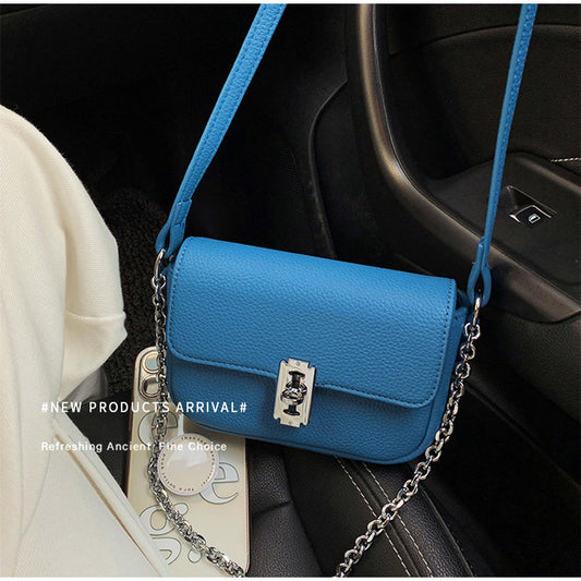 New Mini Shoulder Bags For Women Handbags Metal Chain Small Square Flap Bag Mobile Phone Bag Lfemales Crossbody Messenger Bags