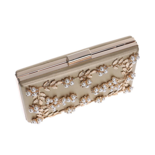 Clutch Bag Evening Bag Women's European And American Banquet Bag Flower Evening Bag