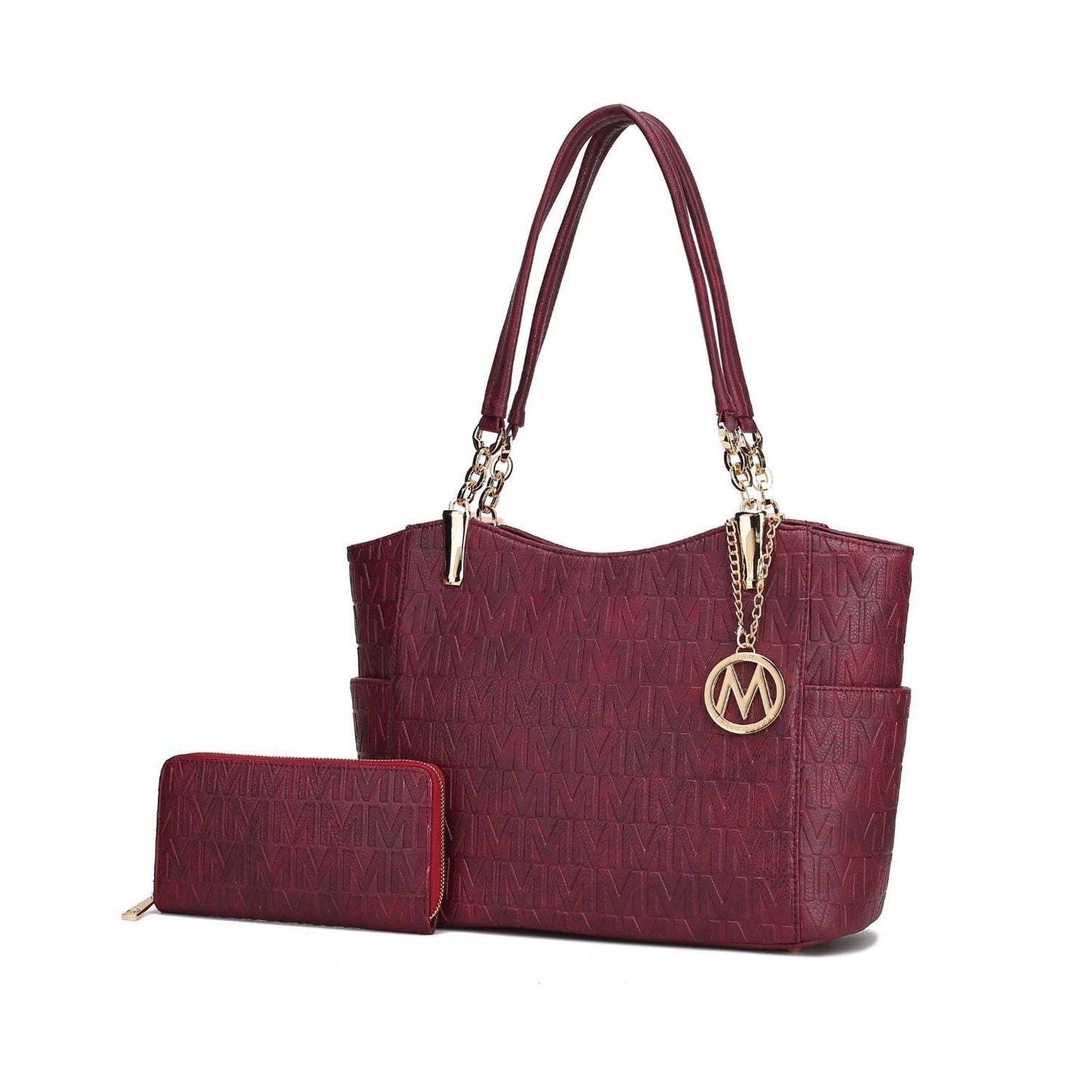 MKF Collection by Mia K. Allison Women's Tote Handbag and Wallet Set, 2-Piece, (Color Taupe)