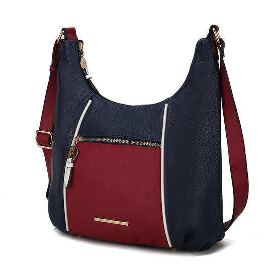 MKF Collection Lavinia Color Block Shoulder Handbag Vegan Leather Women by Mia k