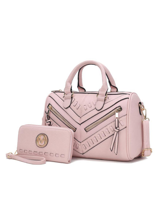MKF Collection Lara Vegan Leather Women Satchel with wallet by Mia k