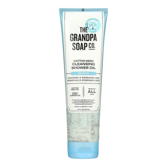 Grandpa Soap - Shower Oil Cotton Seed - 1 Each - 9.5 Oz