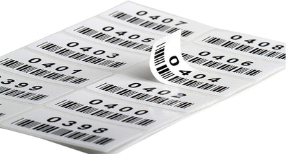 (2-Up) 43200 Pack of White Thermal Transfer Labels 2" x 1" with 3" Core. Perforated Thermal Shipping Label. Self-Adhesive Rolls. Mailing Printing Roll. Paper Blank for Shipping; Barcoding