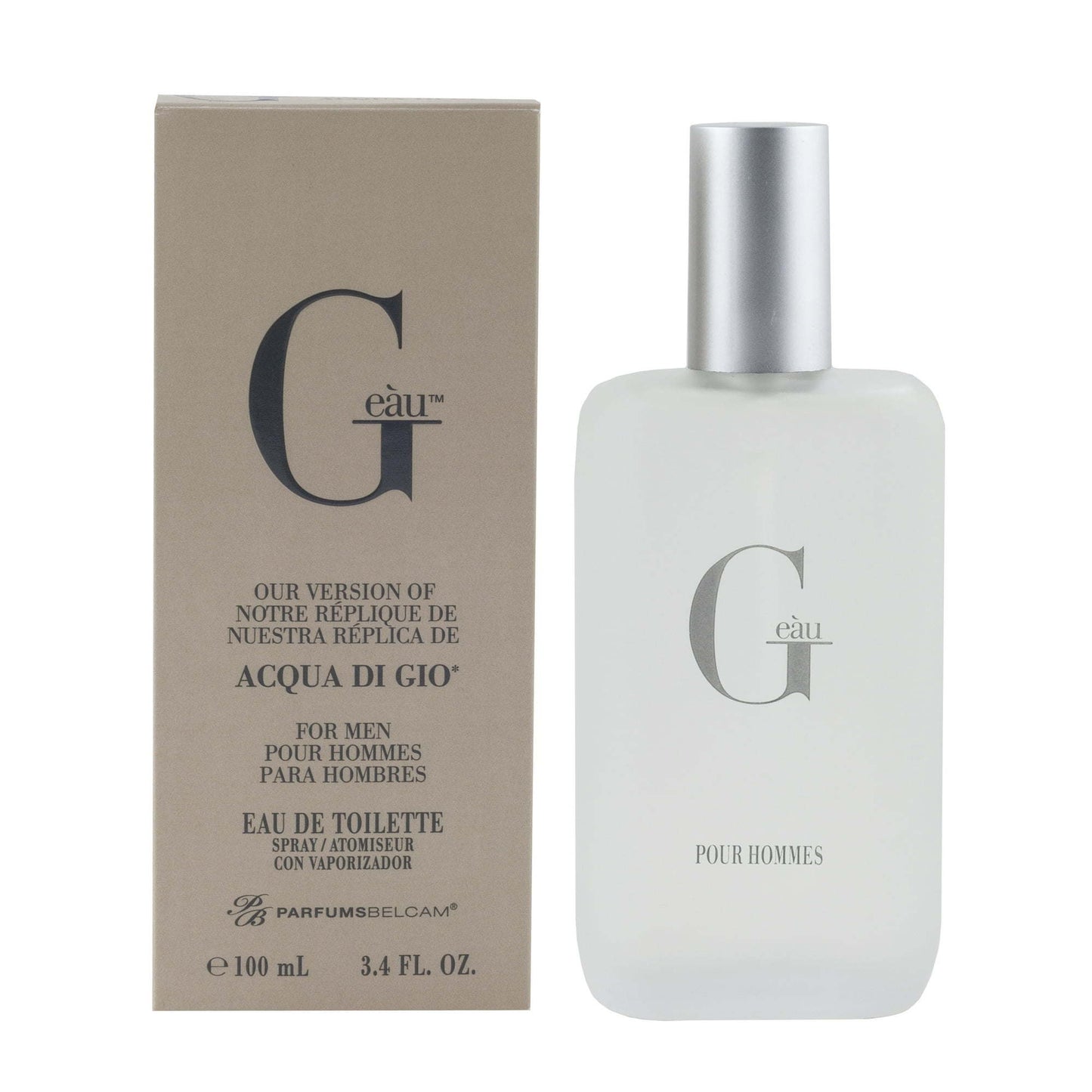 Parfums Belcam G Eau Eau de Toilette, Cologne for Men, 3.4 Oz
