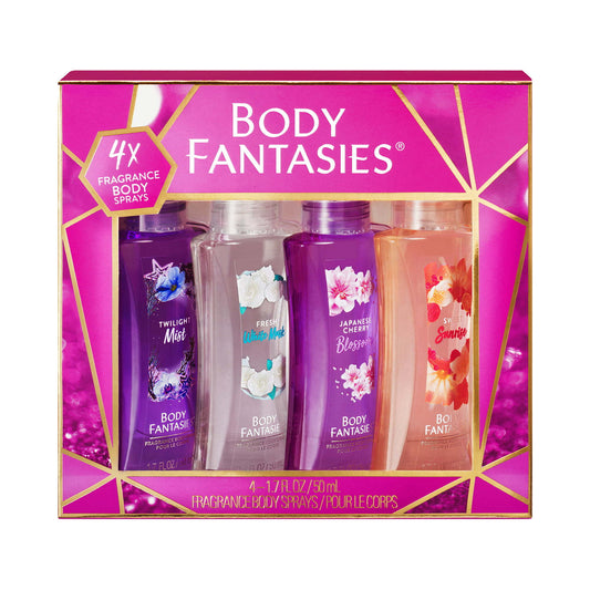 Body Fantasies Signature Fragrance Body Spray Gift Set, 1.7 fl oz, 4 piece set